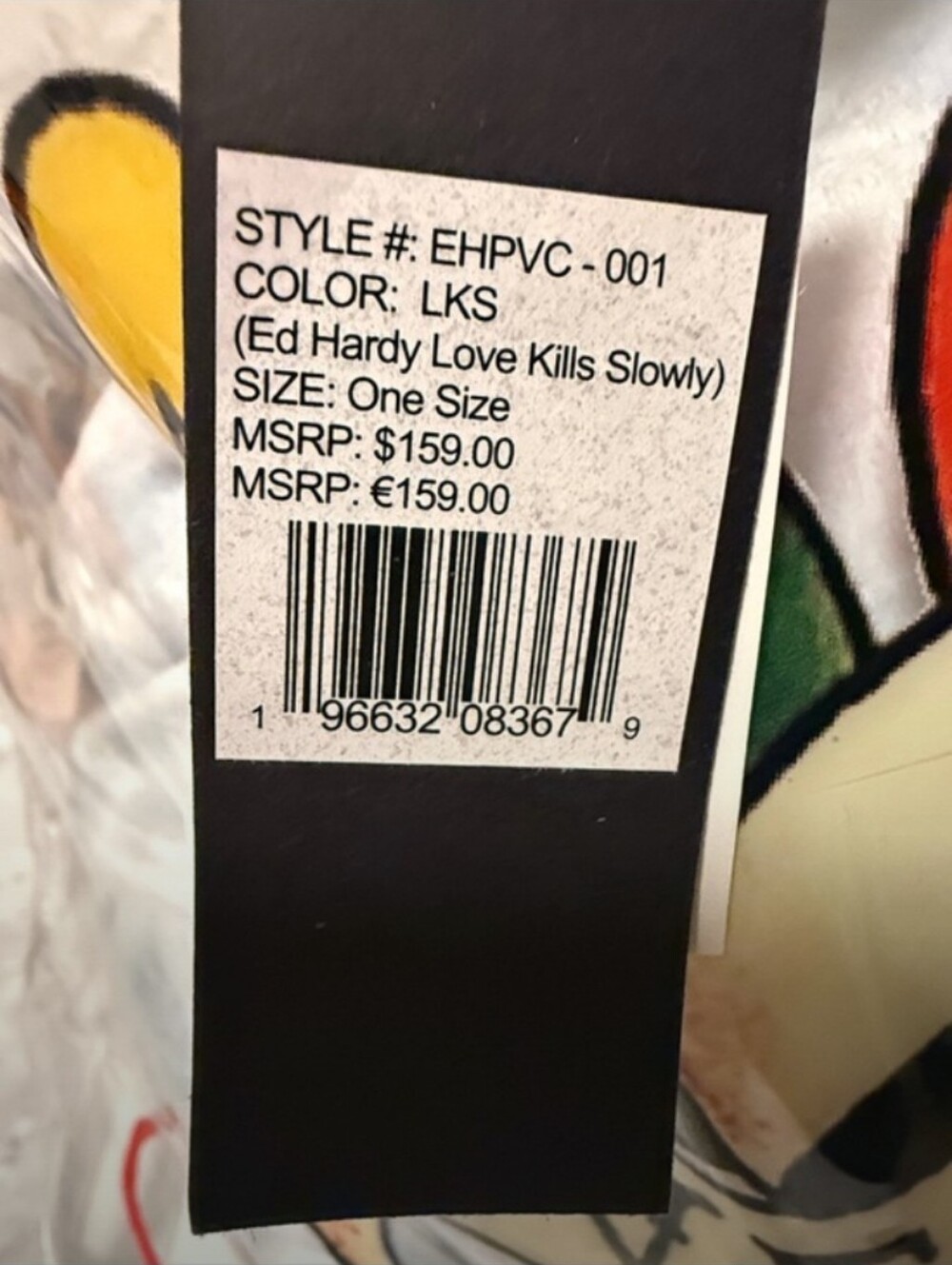 Ed Hardy- " Love Kills Slowly " Graphic Clear Tote Bag ❤️🤍 - Picture 9 of 9